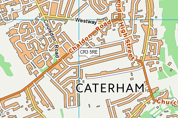 CR3 5RE map - OS VectorMap District (Ordnance Survey)