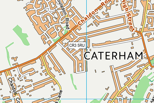 CR3 5RU map - OS VectorMap District (Ordnance Survey)