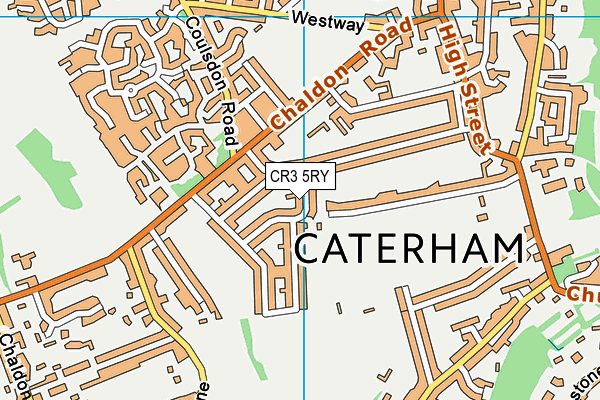 CR3 5RY map - OS VectorMap District (Ordnance Survey)