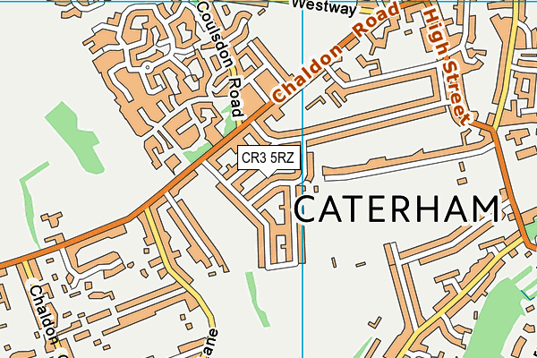 CR3 5RZ map - OS VectorMap District (Ordnance Survey)