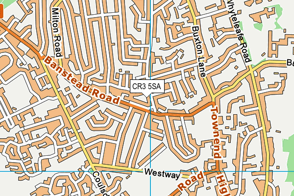 CR3 5SA map - OS VectorMap District (Ordnance Survey)