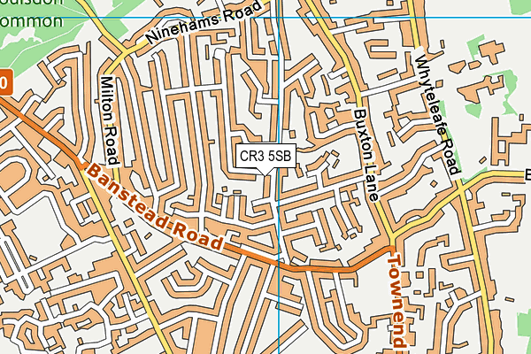 CR3 5SB map - OS VectorMap District (Ordnance Survey)