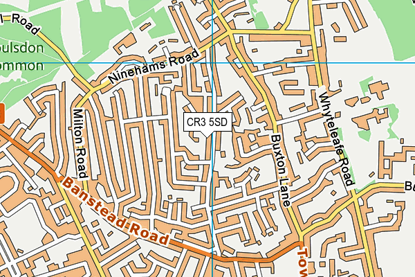 CR3 5SD map - OS VectorMap District (Ordnance Survey)