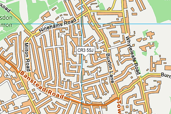 CR3 5SJ map - OS VectorMap District (Ordnance Survey)