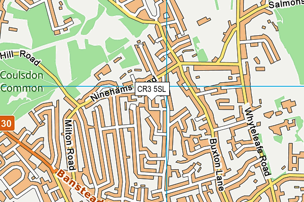 CR3 5SL map - OS VectorMap District (Ordnance Survey)