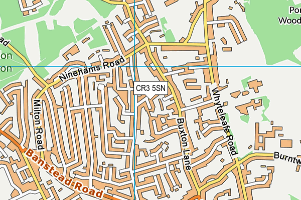 CR3 5SN map - OS VectorMap District (Ordnance Survey)