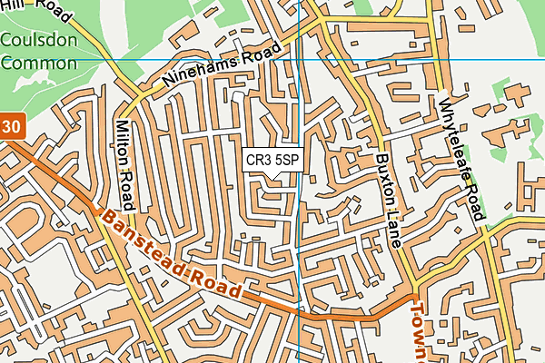 CR3 5SP map - OS VectorMap District (Ordnance Survey)