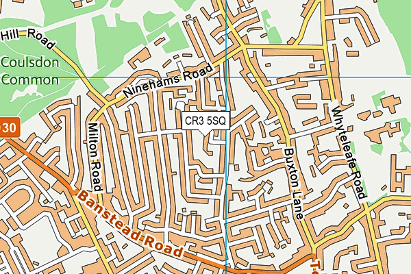 CR3 5SQ map - OS VectorMap District (Ordnance Survey)