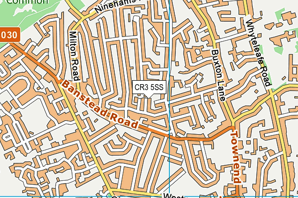 CR3 5SS map - OS VectorMap District (Ordnance Survey)