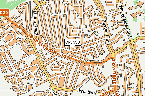 CR3 5SU map - OS VectorMap District (Ordnance Survey)