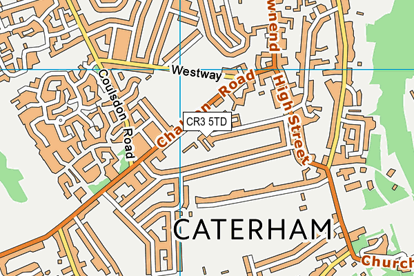 CR3 5TD map - OS VectorMap District (Ordnance Survey)