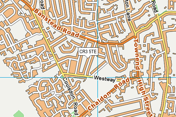 CR3 5TE map - OS VectorMap District (Ordnance Survey)