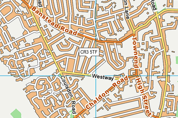 CR3 5TF map - OS VectorMap District (Ordnance Survey)