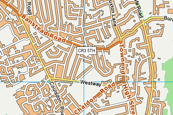 CR3 5TH map - OS VectorMap District (Ordnance Survey)