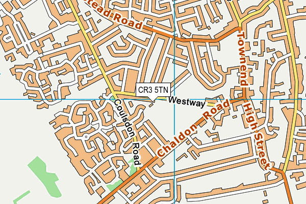 CR3 5TN map - OS VectorMap District (Ordnance Survey)