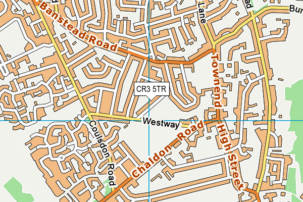 CR3 5TR map - OS VectorMap District (Ordnance Survey)