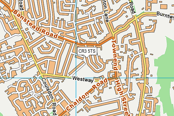 CR3 5TS map - OS VectorMap District (Ordnance Survey)