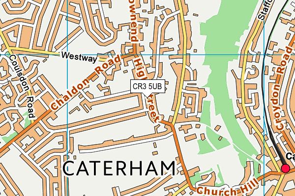 CR3 5UB map - OS VectorMap District (Ordnance Survey)