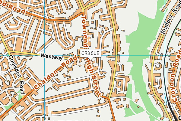 CR3 5UE map - OS VectorMap District (Ordnance Survey)