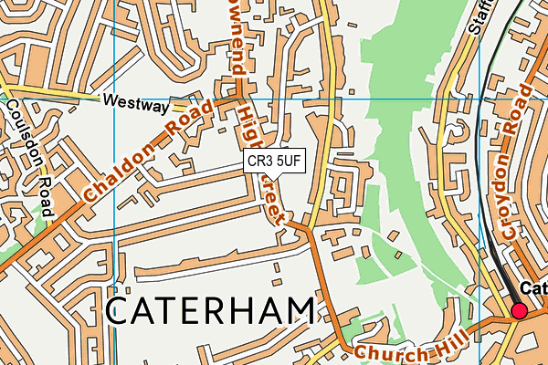 CR3 5UF map - OS VectorMap District (Ordnance Survey)