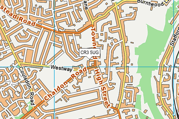 CR3 5UG map - OS VectorMap District (Ordnance Survey)