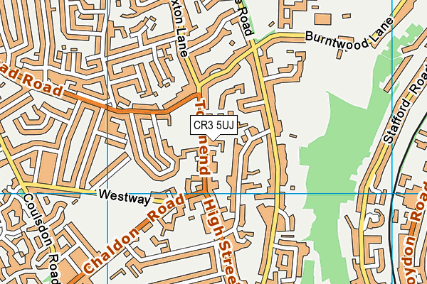 CR3 5UJ map - OS VectorMap District (Ordnance Survey)