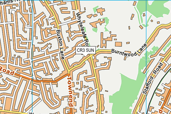 CR3 5UN map - OS VectorMap District (Ordnance Survey)