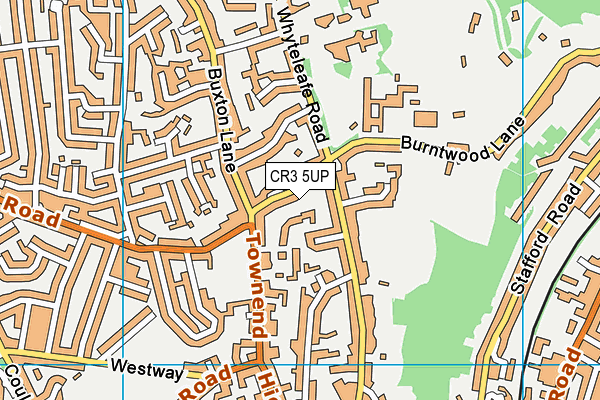 CR3 5UP map - OS VectorMap District (Ordnance Survey)