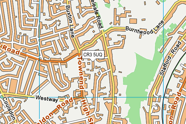 CR3 5UQ map - OS VectorMap District (Ordnance Survey)