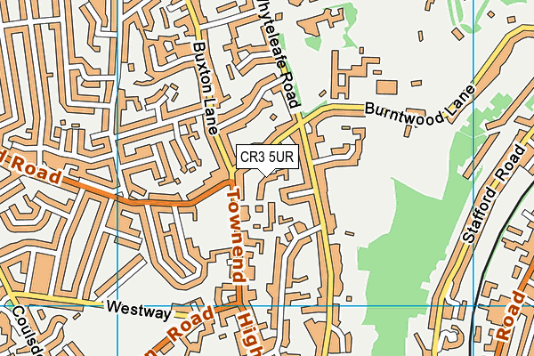 CR3 5UR map - OS VectorMap District (Ordnance Survey)