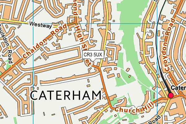 CR3 5UX map - OS VectorMap District (Ordnance Survey)