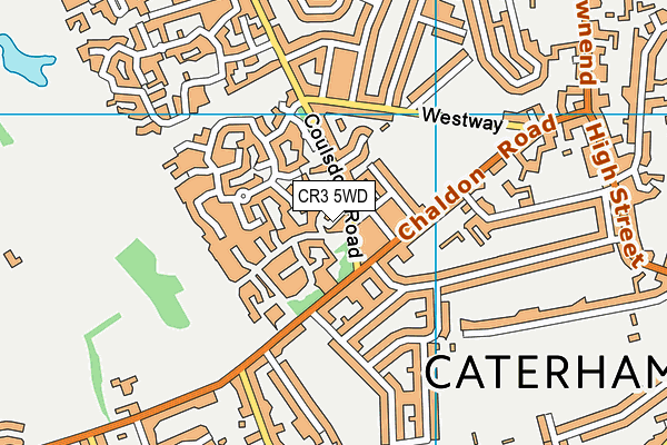 CR3 5WD map - OS VectorMap District (Ordnance Survey)