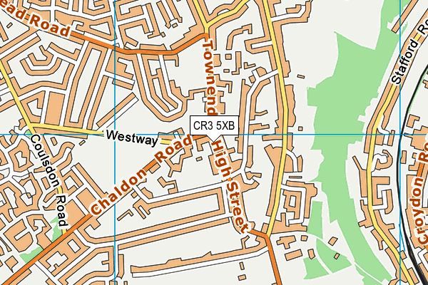 CR3 5XB map - OS VectorMap District (Ordnance Survey)