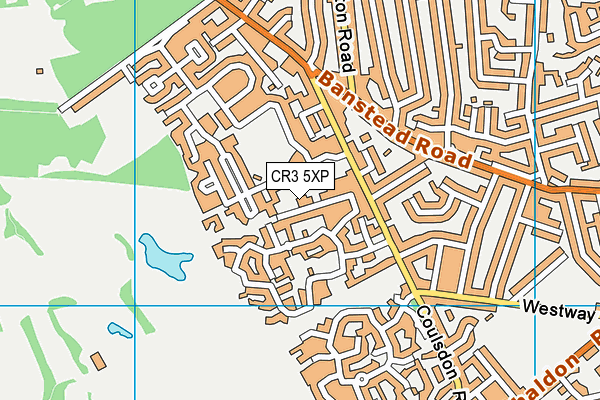 CR3 5XP map - OS VectorMap District (Ordnance Survey)