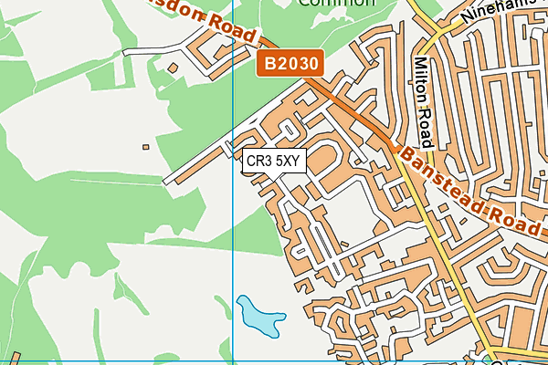 CR3 5XY map - OS VectorMap District (Ordnance Survey)