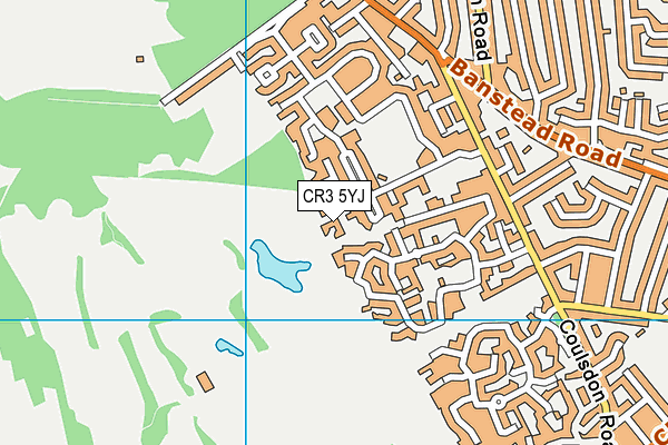 CR3 5YJ map - OS VectorMap District (Ordnance Survey)