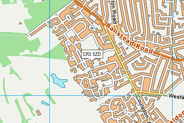 CR3 5ZD map - OS VectorMap District (Ordnance Survey)