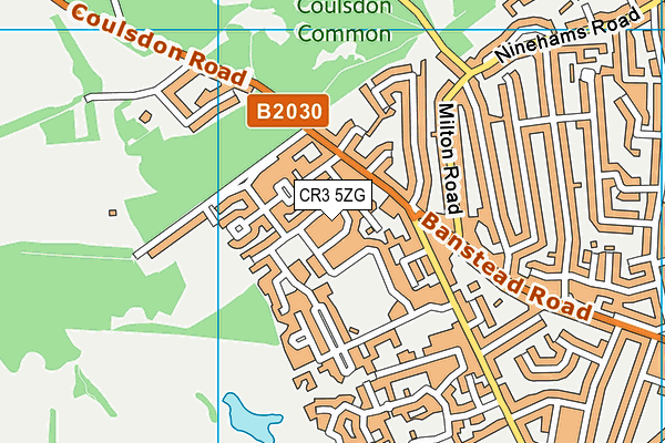 CR3 5ZG map - OS VectorMap District (Ordnance Survey)