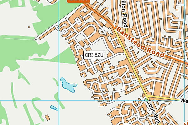 CR3 5ZU map - OS VectorMap District (Ordnance Survey)