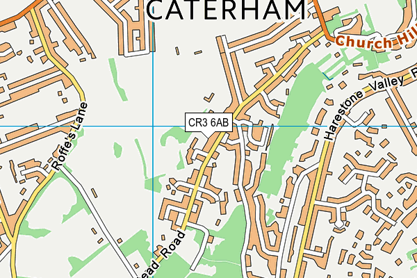 CR3 6AB map - OS VectorMap District (Ordnance Survey)