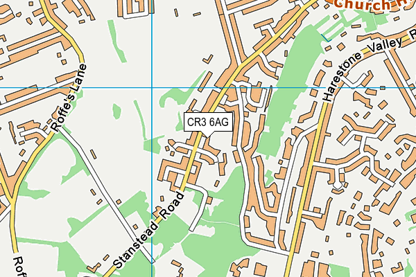 CR3 6AG map - OS VectorMap District (Ordnance Survey)