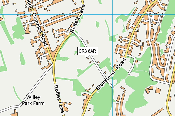 CR3 6AR map - OS VectorMap District (Ordnance Survey)