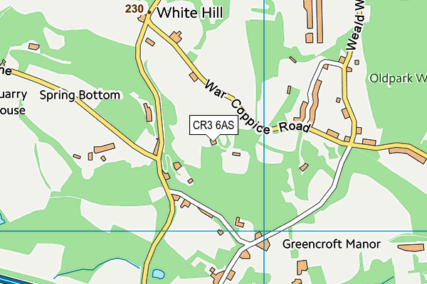 CR3 6AS map - OS VectorMap District (Ordnance Survey)