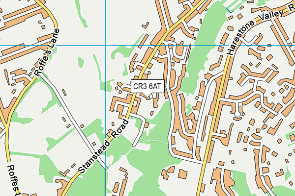 CR3 6AT map - OS VectorMap District (Ordnance Survey)