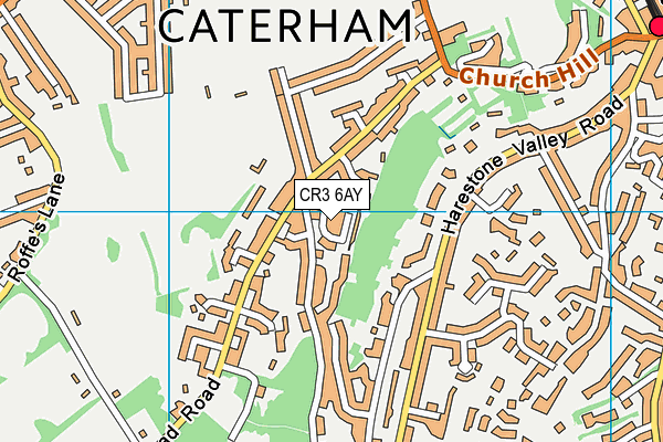 CR3 6AY map - OS VectorMap District (Ordnance Survey)