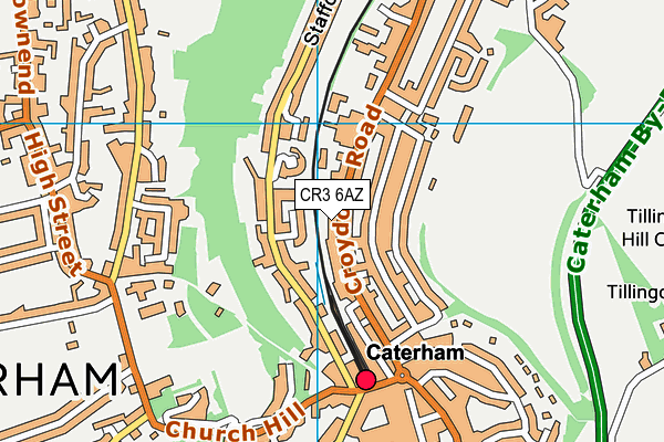 CR3 6AZ map - OS VectorMap District (Ordnance Survey)