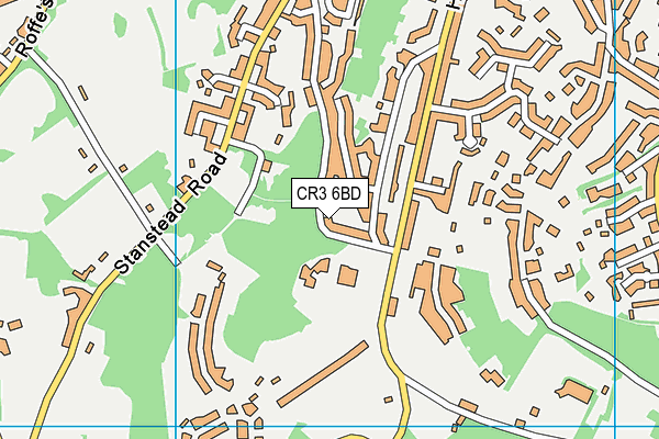 CR3 6BD map - OS VectorMap District (Ordnance Survey)