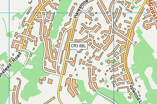 CR3 6BL map - OS VectorMap District (Ordnance Survey)