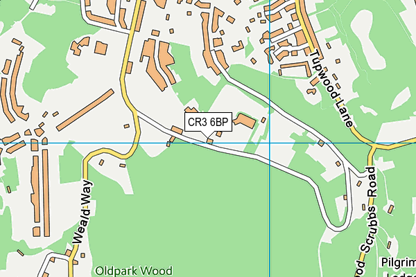 CR3 6BP map - OS VectorMap District (Ordnance Survey)