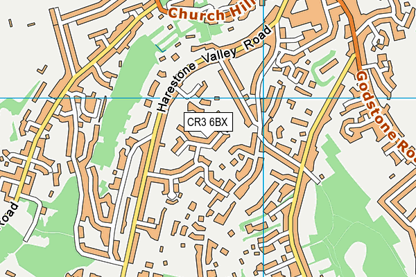 CR3 6BX map - OS VectorMap District (Ordnance Survey)